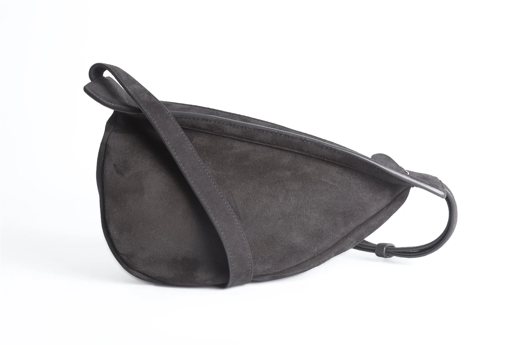 THE ROW BLACK SLOUCHY BANANA SMALL SUEDE SHOULDER BAG - Image 2
