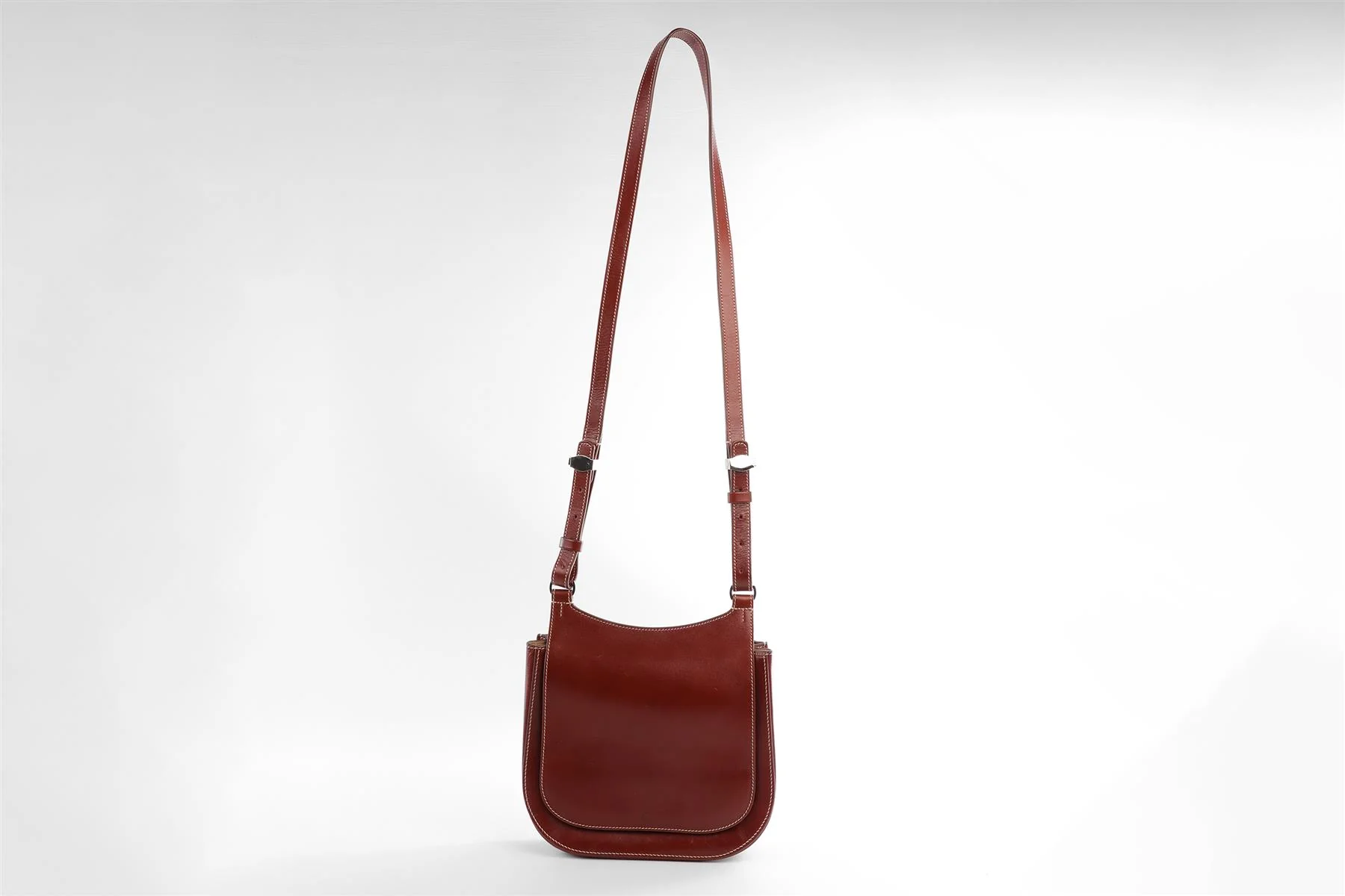 THE ROW BROWN HUNTING 9 LEATHER SHOULDER BAG - Image 3