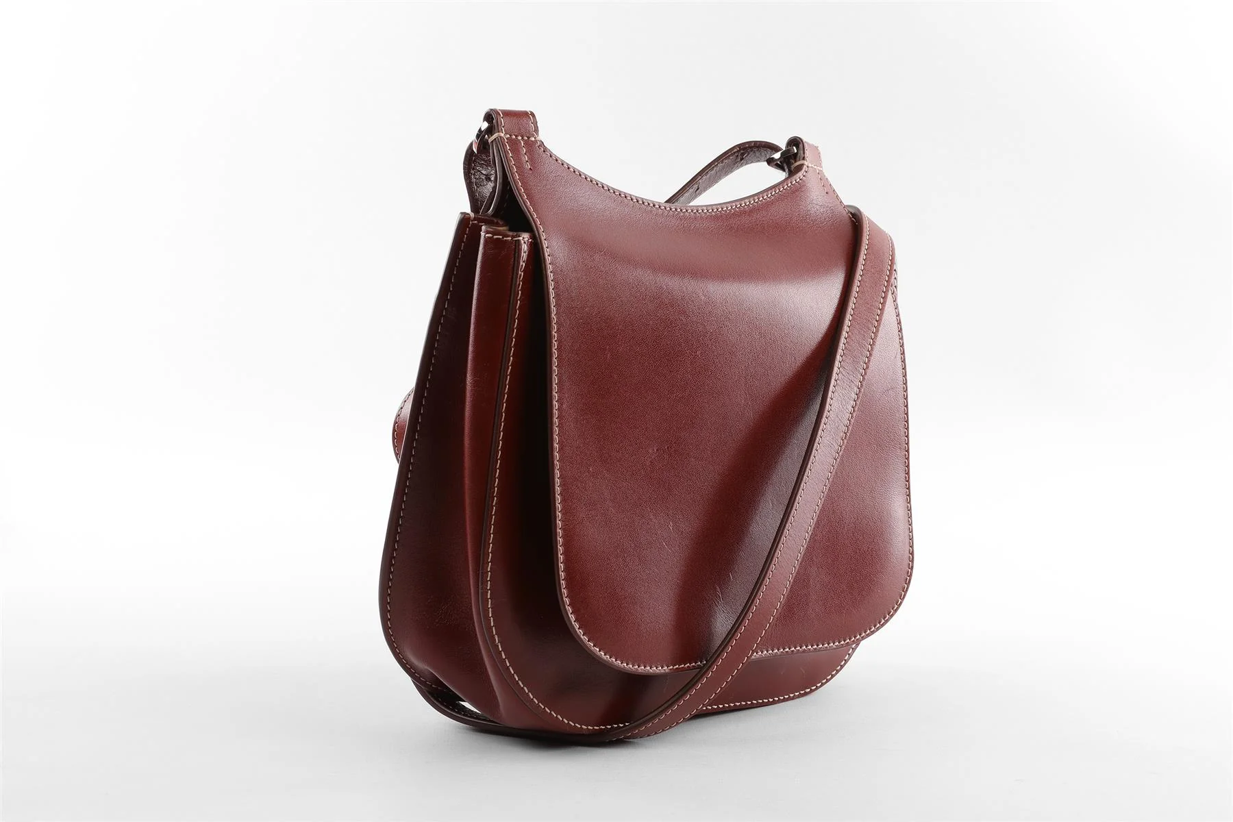 THE ROW BROWN HUNTING 9 LEATHER SHOULDER BAG - Image 4