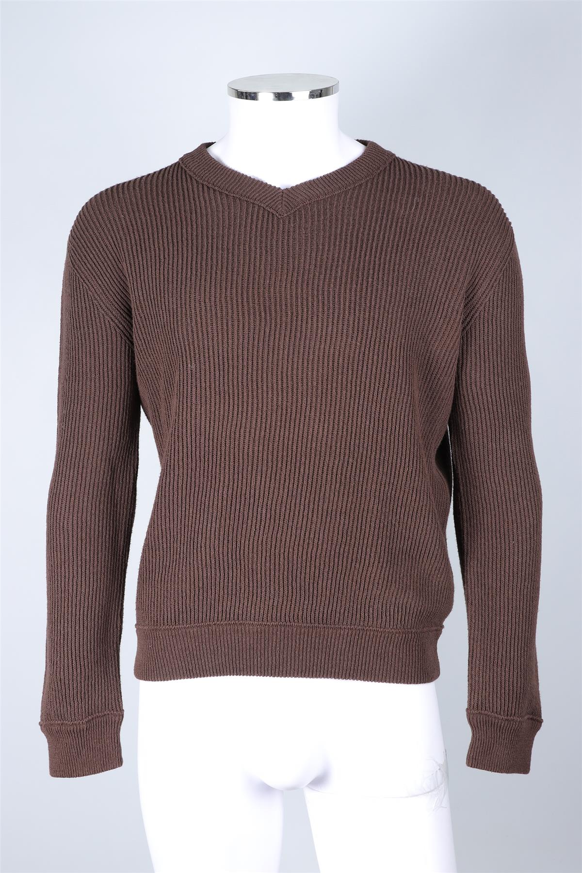 THE ROW BROWN MEN'S COTTON SWEATER MEDIUM - Image 2
