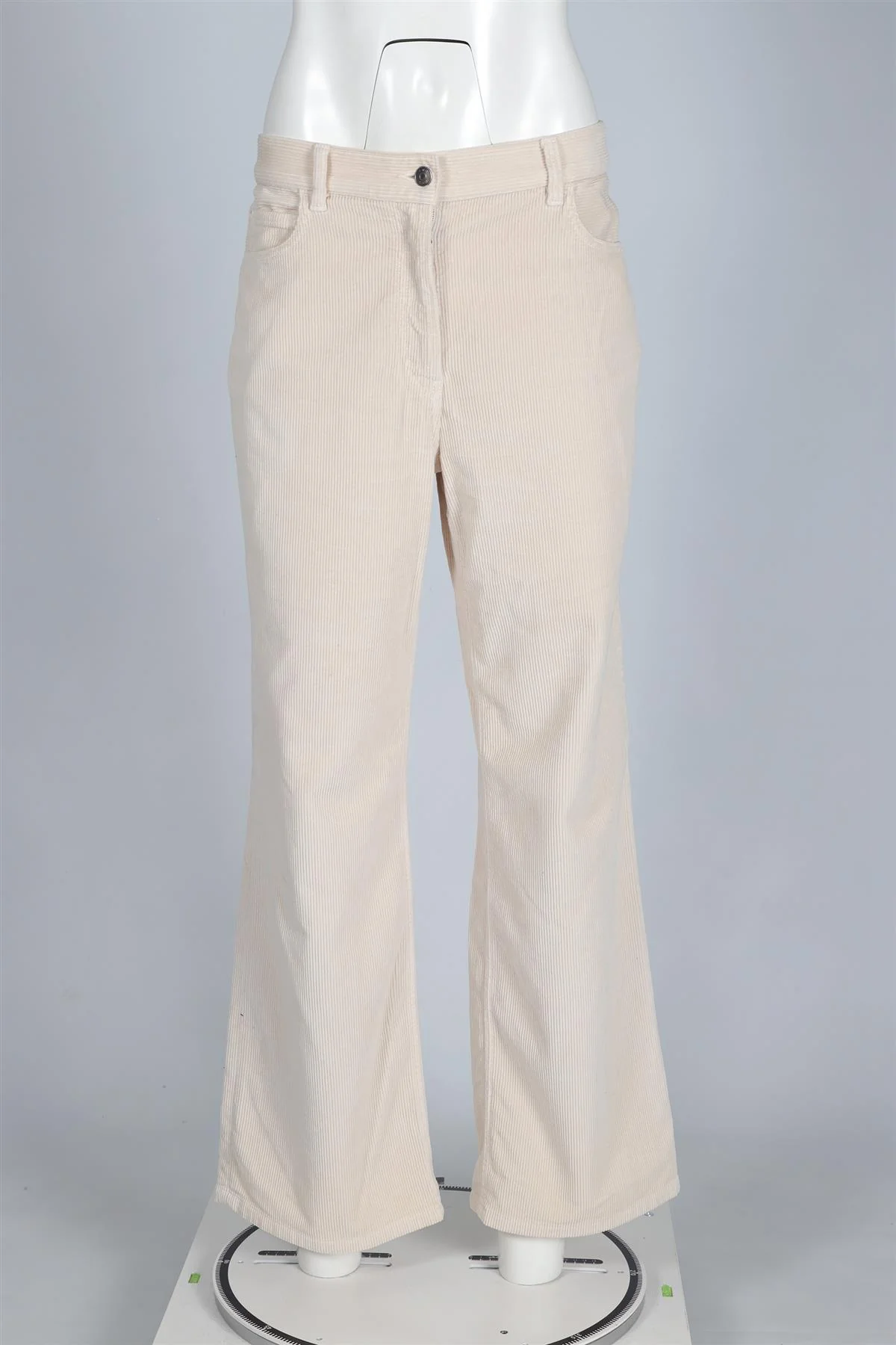THE ROW CREAM CORDUROY WIDE LEG PANTS US 8 UK 12 - Image 2
