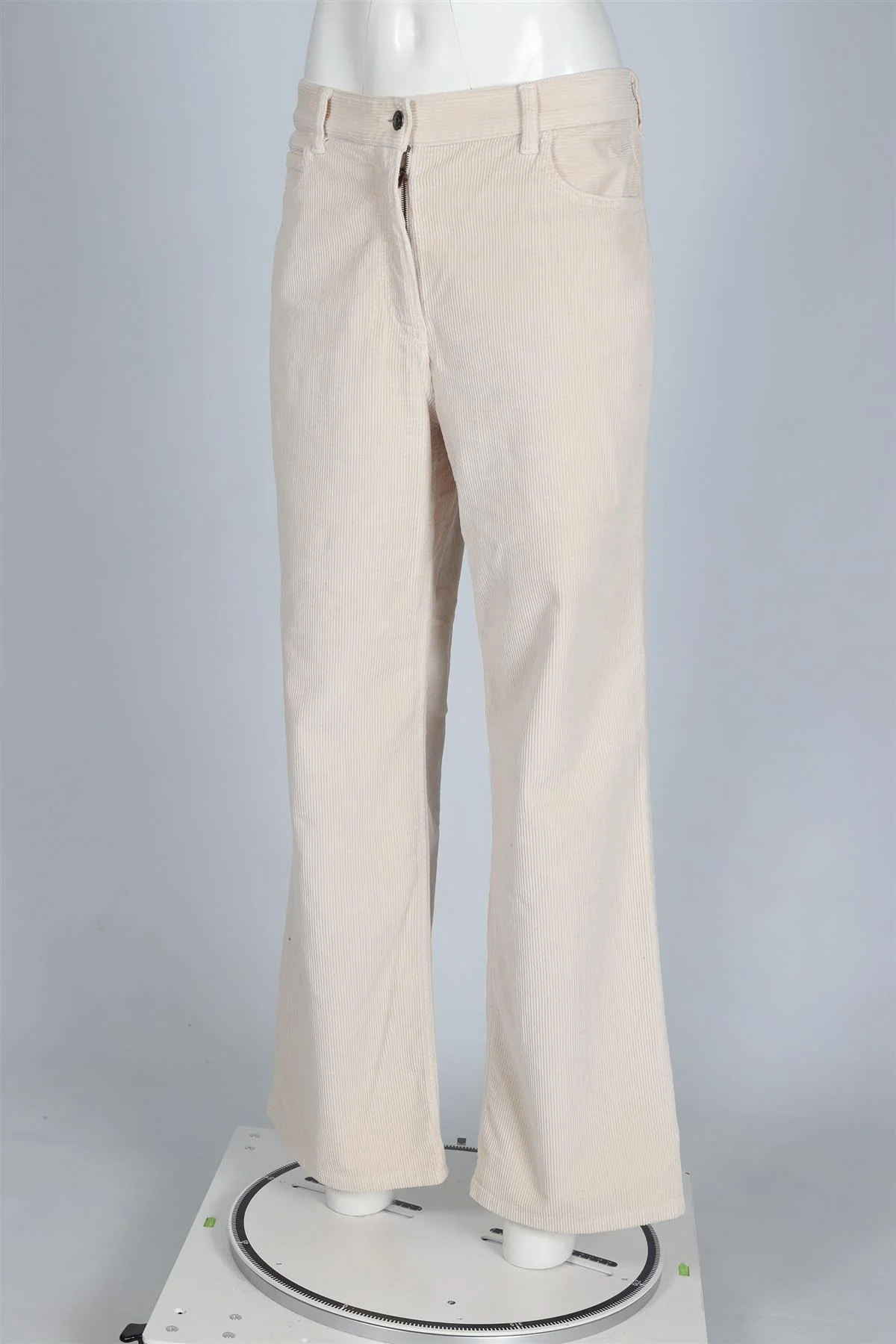 THE ROW CREAM CORDUROY WIDE LEG PANTS US 8 UK 12 - Image 3