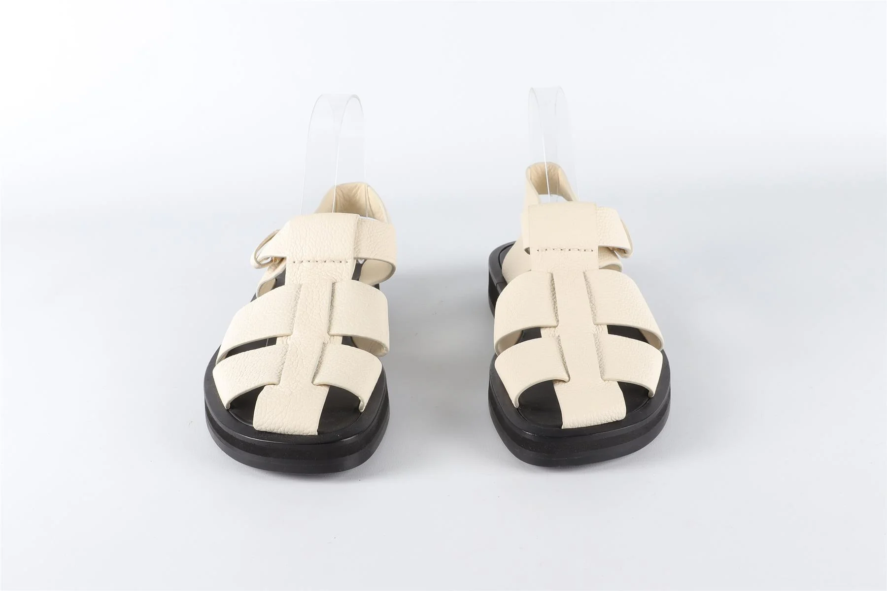 THE ROW CREAM FISHERMAN LEATHER SANDALS EU 38 UK 5 US 8 - Image 3