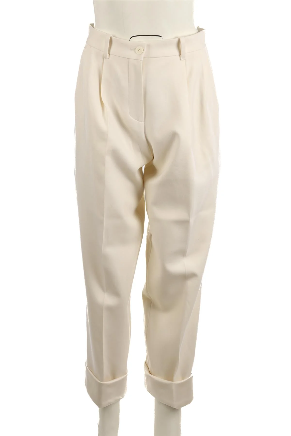 THE ROW CREAM WOOL STRAIGHT LEG PANTS US 2 UK 6 - Image 2