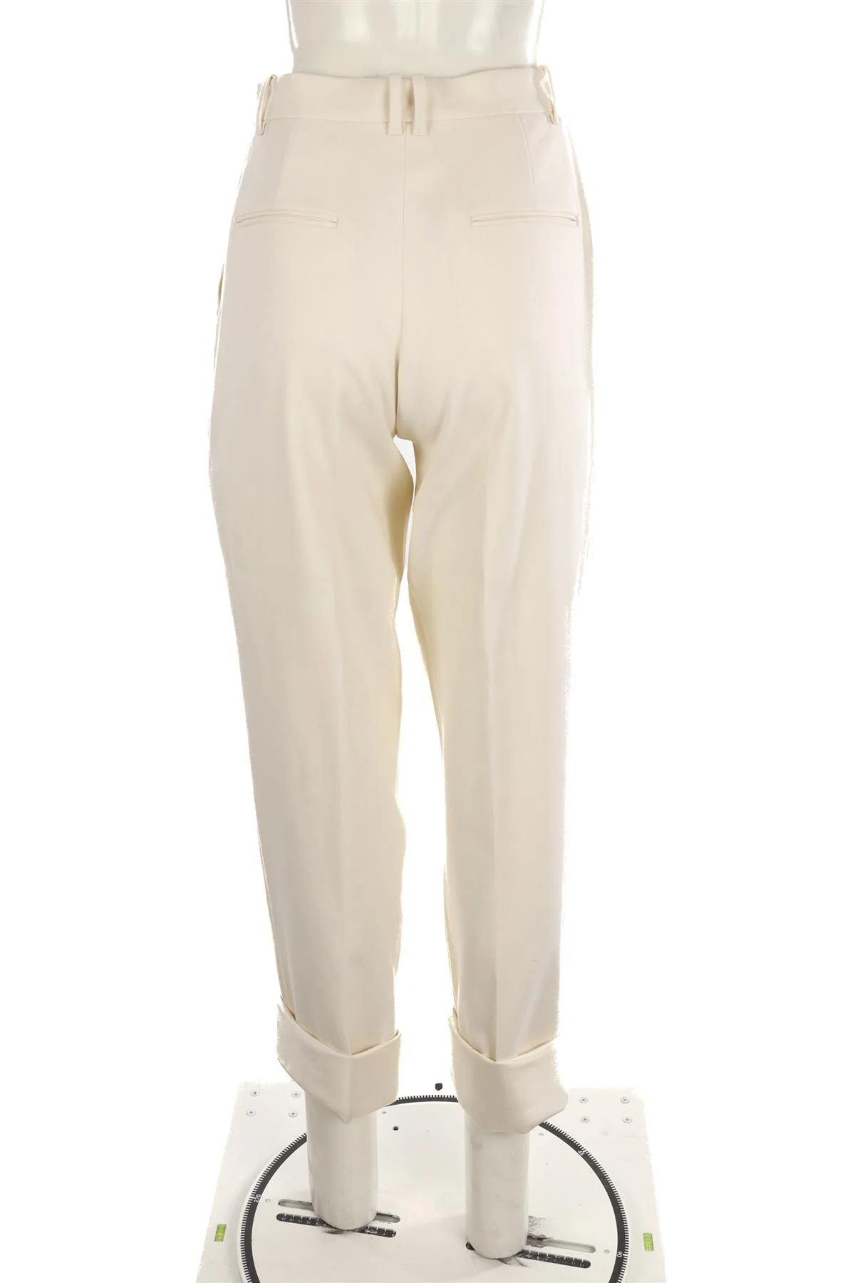 THE ROW CREAM WOOL STRAIGHT LEG PANTS US 2 UK 6 - Image 4