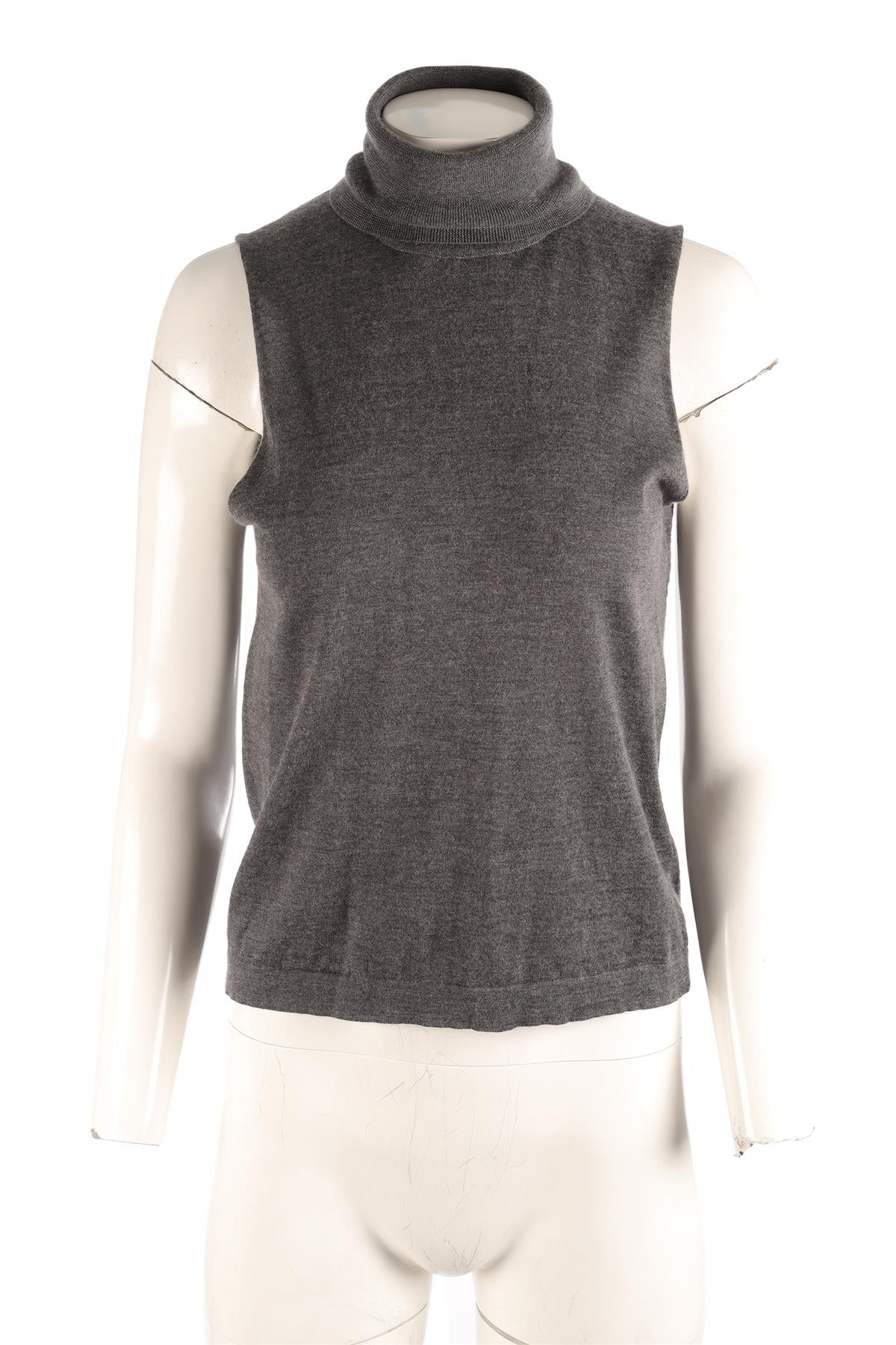 THE ROW GREY CASHMERE TOP MEDIUM - Image 2
