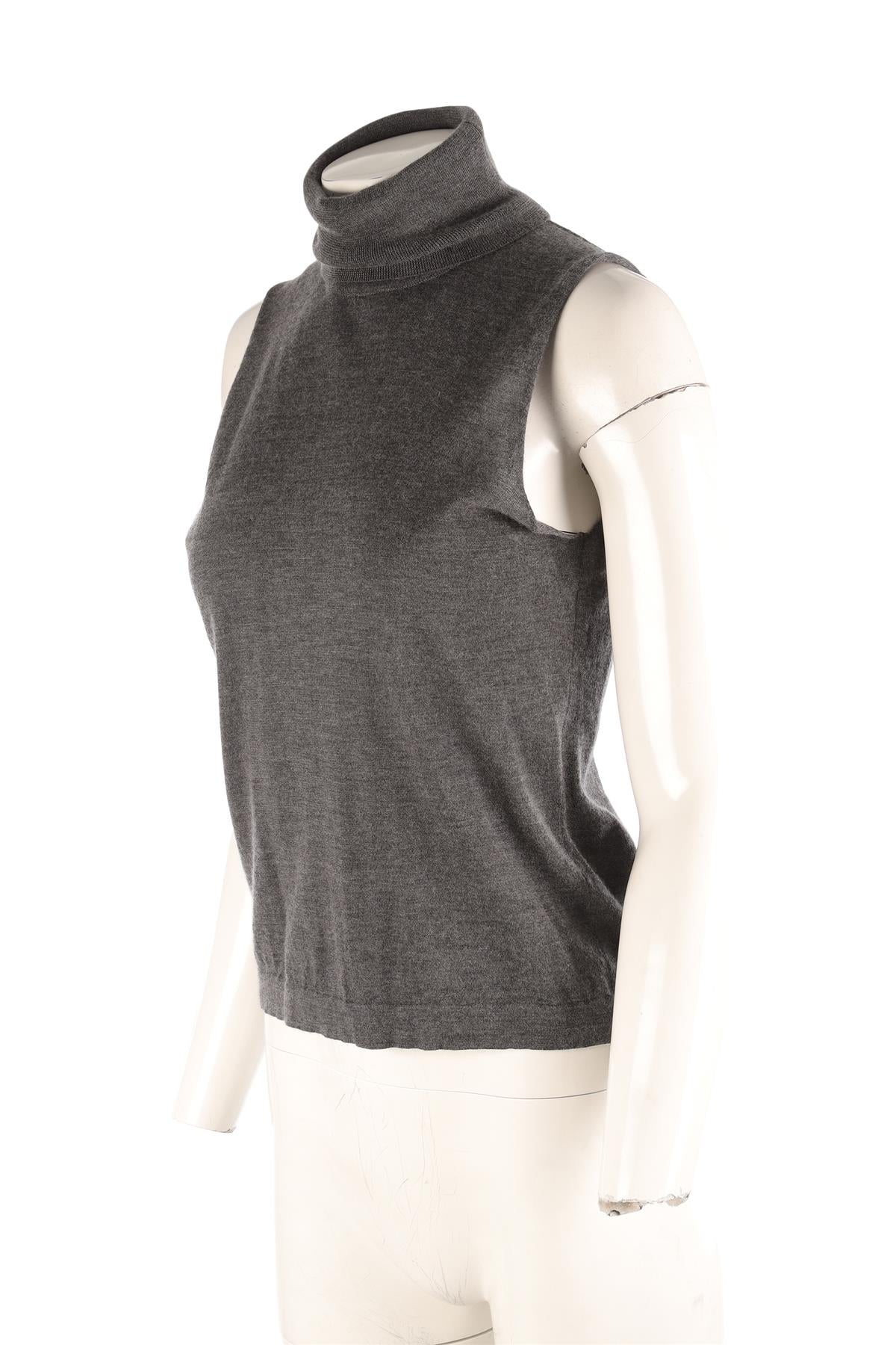 THE ROW GREY CASHMERE TOP MEDIUM - Image 3