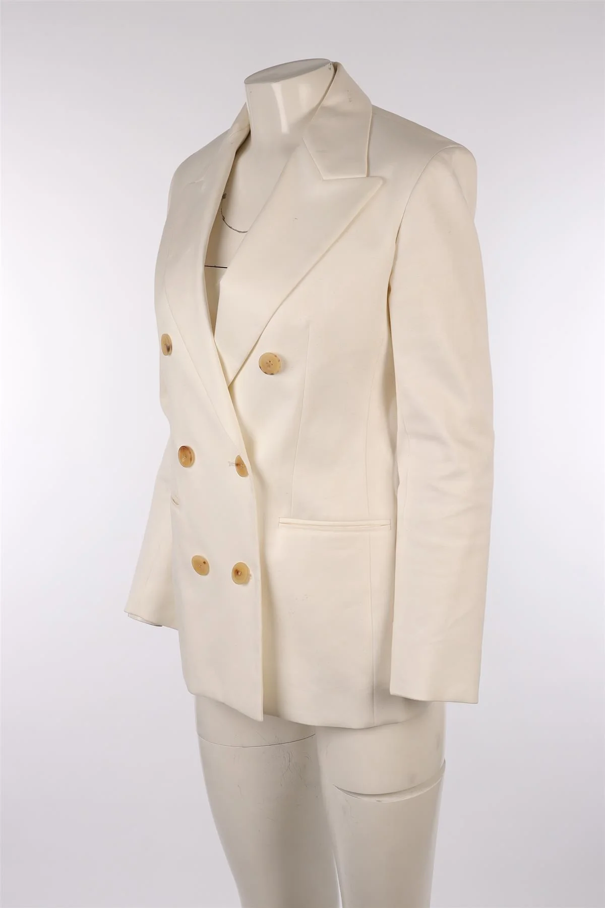 THE ROW IVORY COTTON BLAZER US 6 UK 10 - Image 3