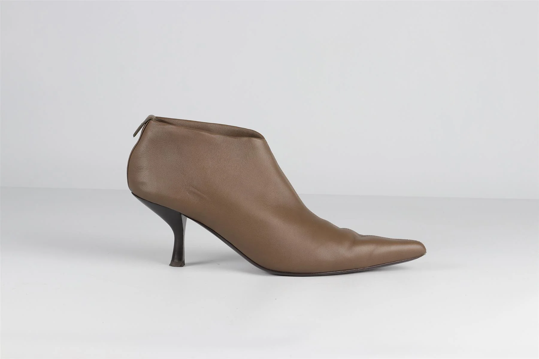 THE ROW KHAKI BOURGEOISE LEATHER ANKLE BOOTS EU 40 UK 7 US 10 - Image 2