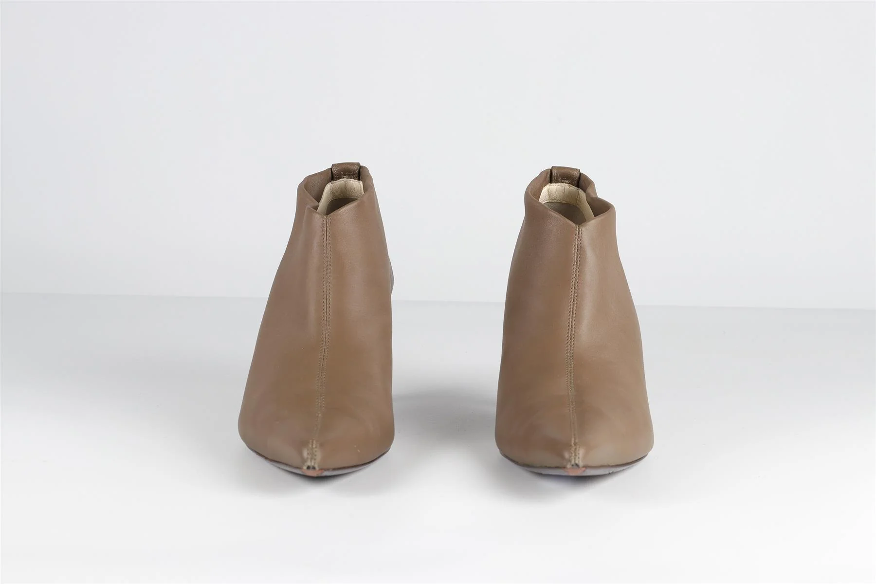 THE ROW KHAKI BOURGEOISE LEATHER ANKLE BOOTS EU 40 UK 7 US 10 - Image 3