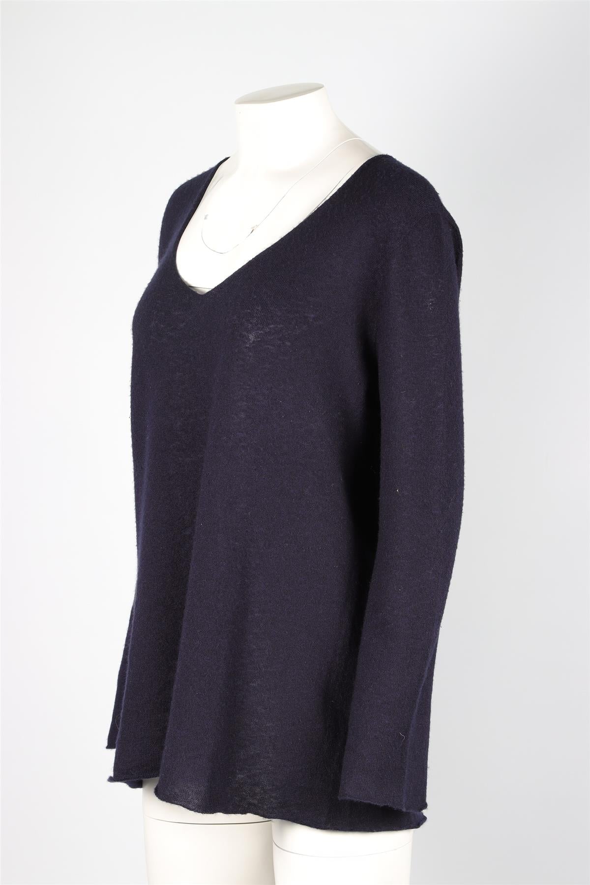 THE ROW NAVY CASHMERE SWEATER LARGE - Image 3