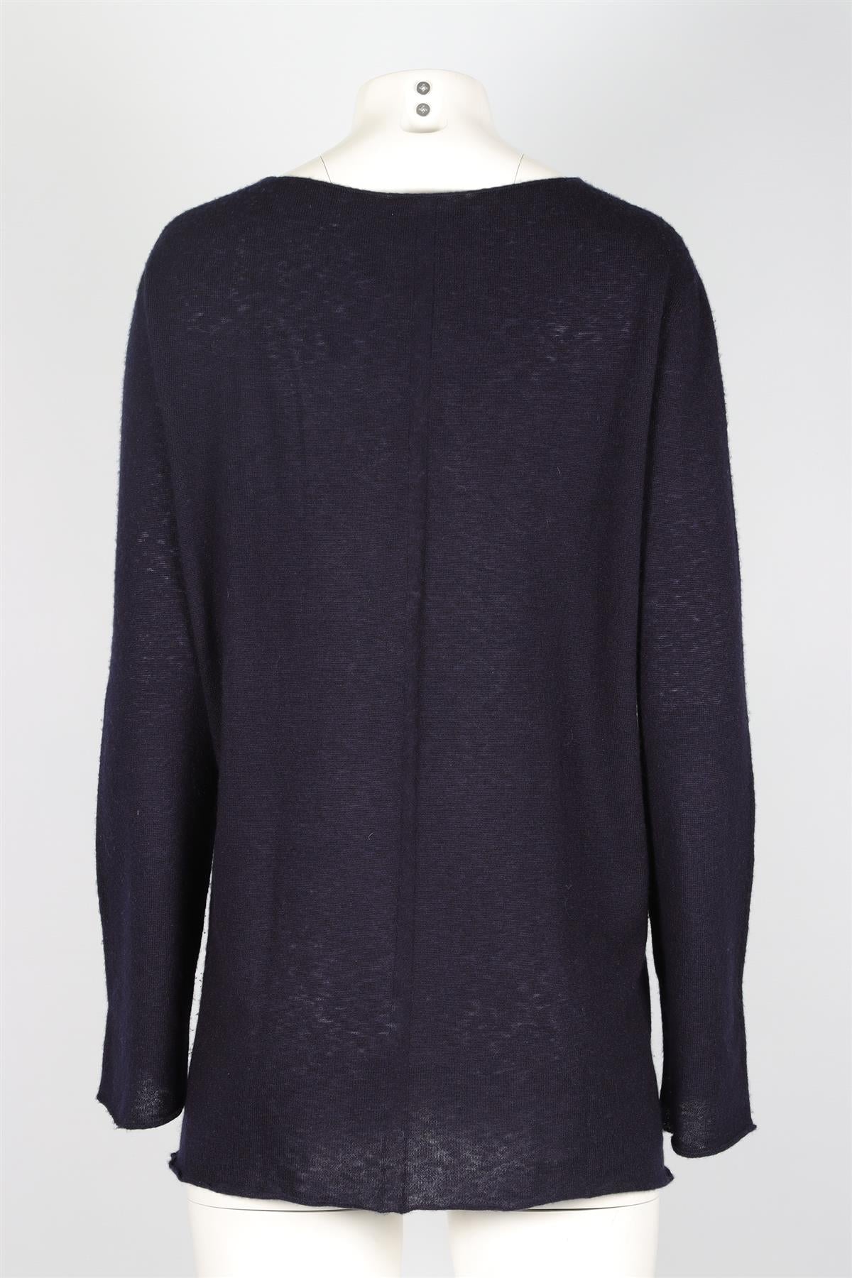 THE ROW NAVY CASHMERE SWEATER LARGE - Image 4