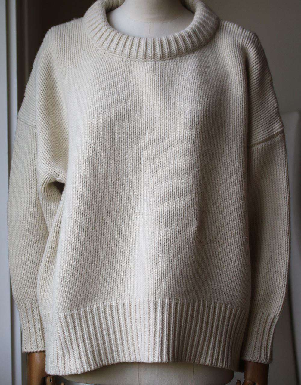 THE ROW OPHELIA CHUNKY KNIT WOOL AND CASHMERE BLEND SWEATER SMALL - Image 2