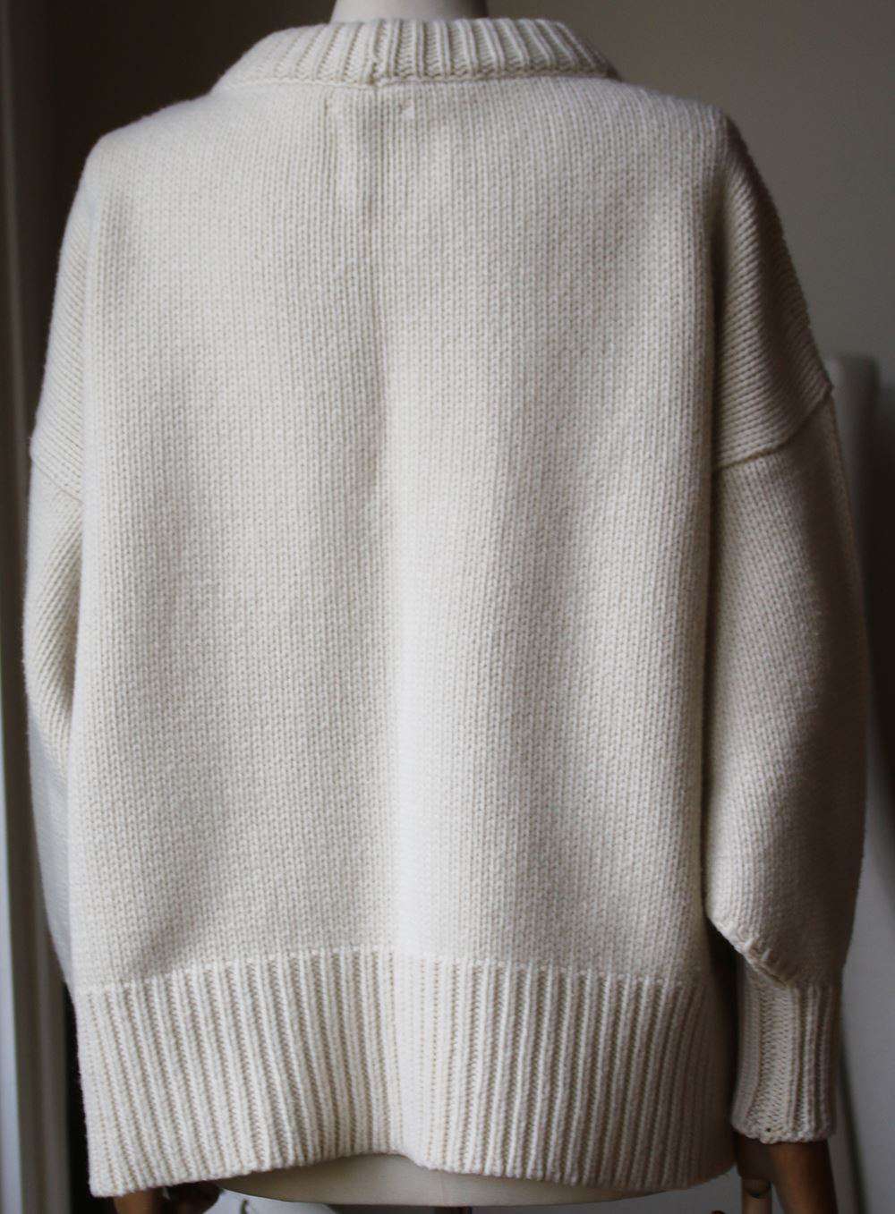 THE ROW OPHELIA CHUNKY KNIT WOOL AND CASHMERE BLEND SWEATER SMALL - Image 4
