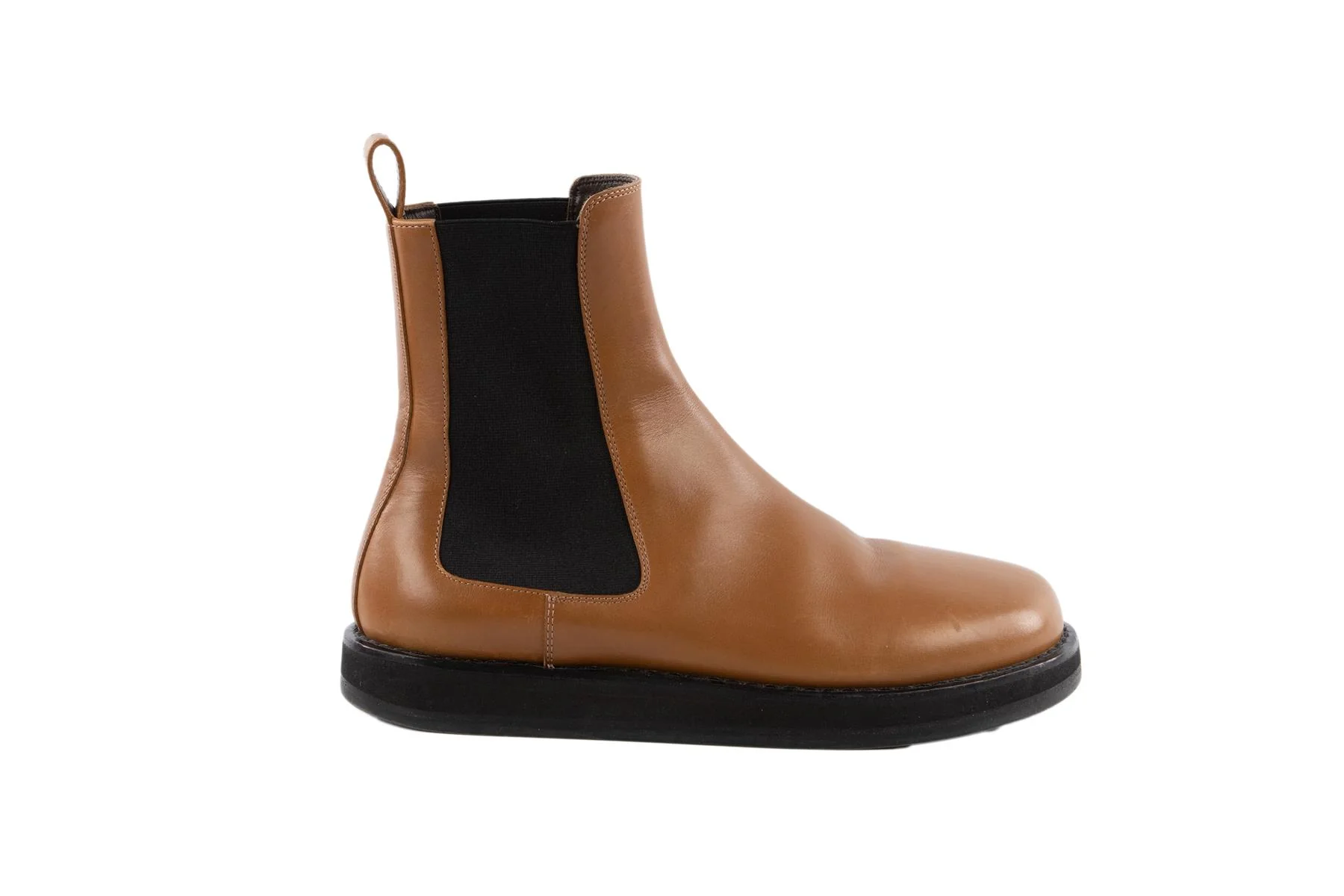 THE ROW TAN GAIA LEATHER ANKLE BOOTS EU 38 UK 5 US 8 - Image 2