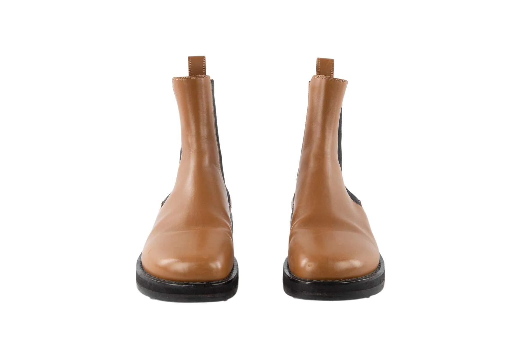 THE ROW TAN GAIA LEATHER ANKLE BOOTS EU 38 UK 5 US 8 - Image 3