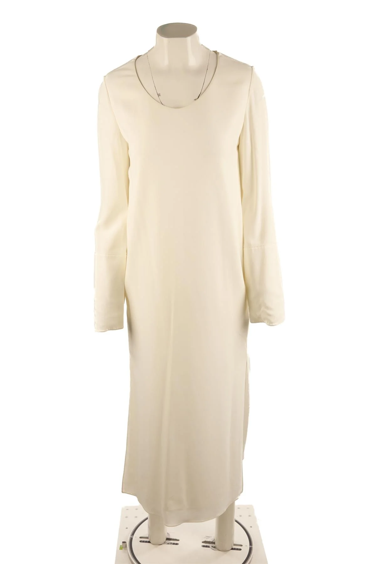 THE ROW WHITE CREPE MIDI DRESS US 4 UK 8 - Image 2