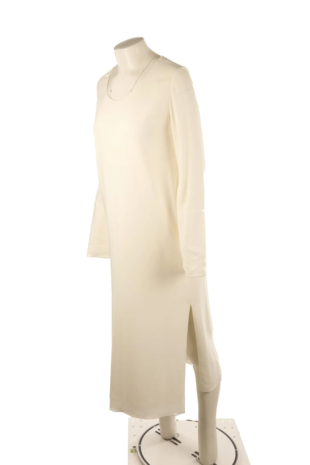 THE ROW WHITE CREPE MIDI DRESS US 4 UK 8 - Image 3