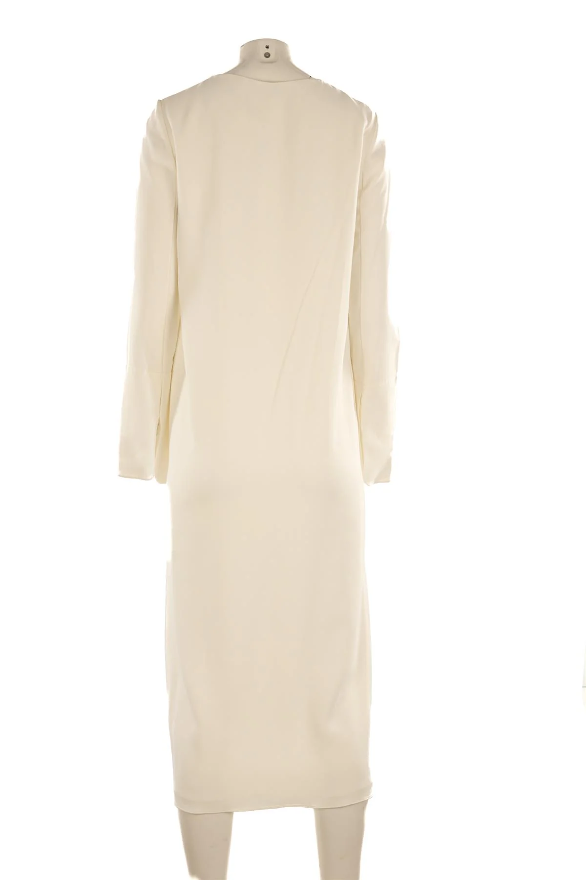 THE ROW WHITE CREPE MIDI DRESS US 4 UK 8 - Image 4