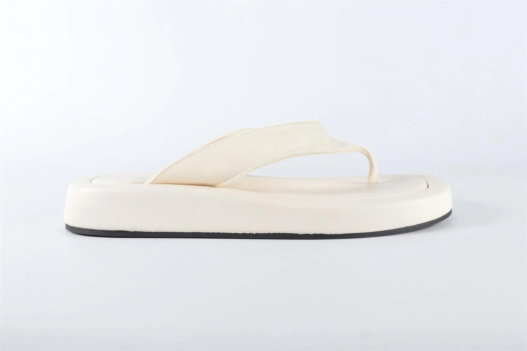 THE ROW WHITE GINZA LEATHER FLIP FLOPS EU 39 UK 6 US 9 - Image 2