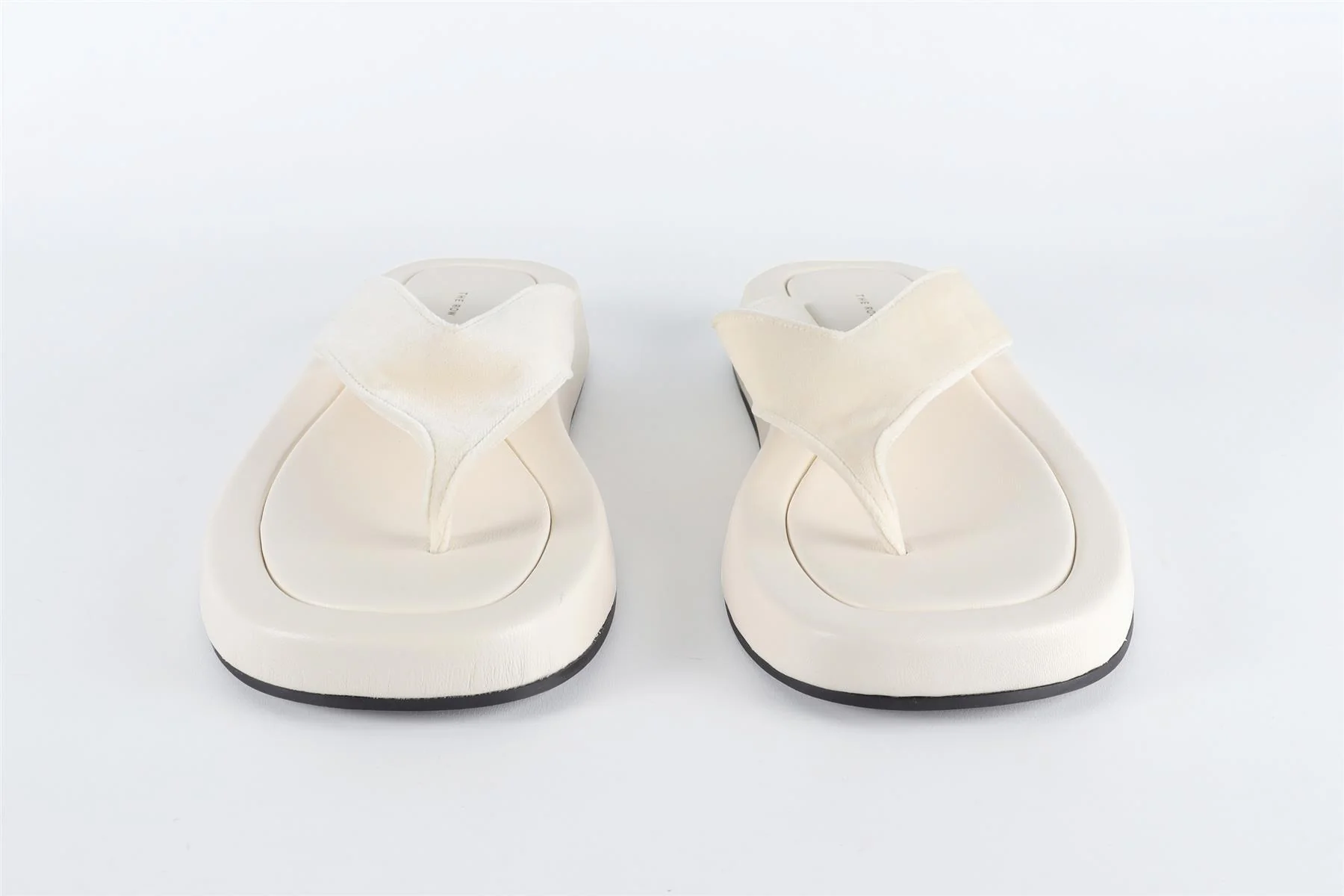 THE ROW WHITE GINZA LEATHER FLIP FLOPS EU 39 UK 6 US 9 - Image 3