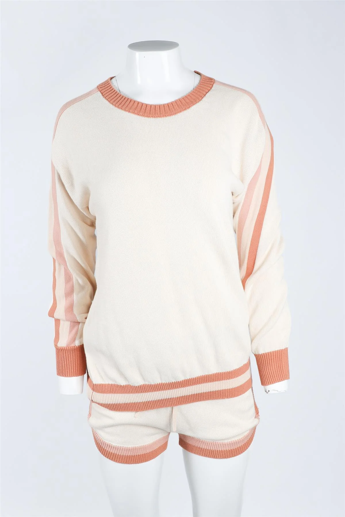 THE UPSIDE CREAM COTTON SWEATER AND SHORTS XSMALL - Image 2