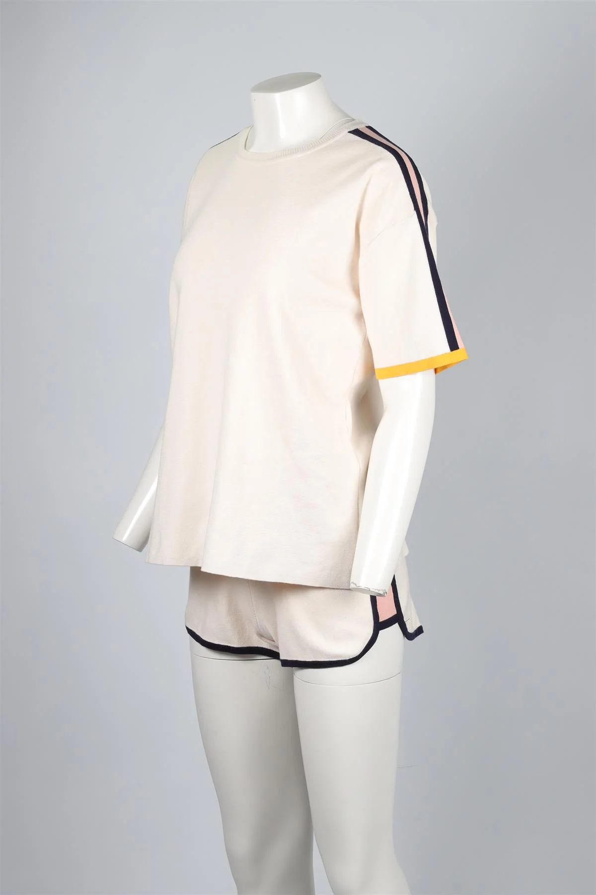 THE UPSIDE CREAM COTTON TOP AND SHORTS XSMALL - Image 3