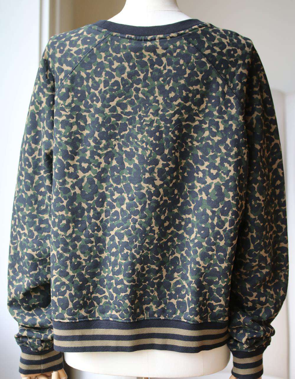 THE UPSIDE LEOPARD PRINT CAMOUFLAGE COTTON SWEATER LARGE - Image 4