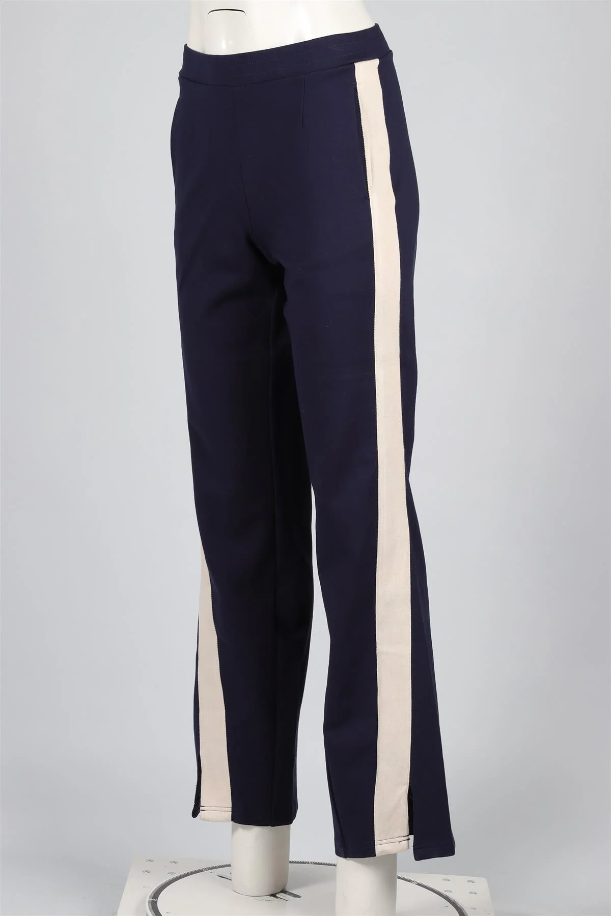 THE UPSIDE NAVY JERSEY STRAIGHT LEG PANTS XSMALL - Image 3