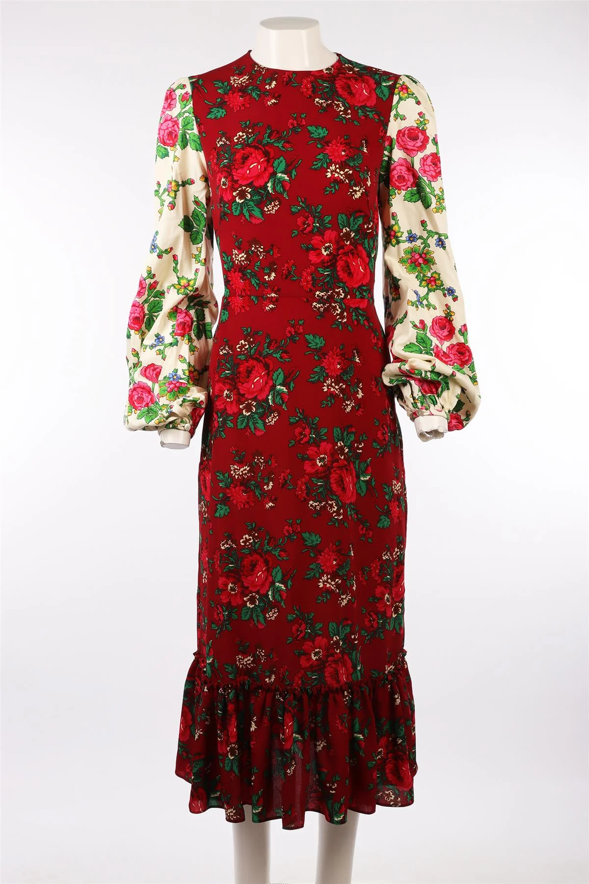 THE VAMPIRE'S WIFE RED CREPE MAXI DRESS UK 12 - Image 2