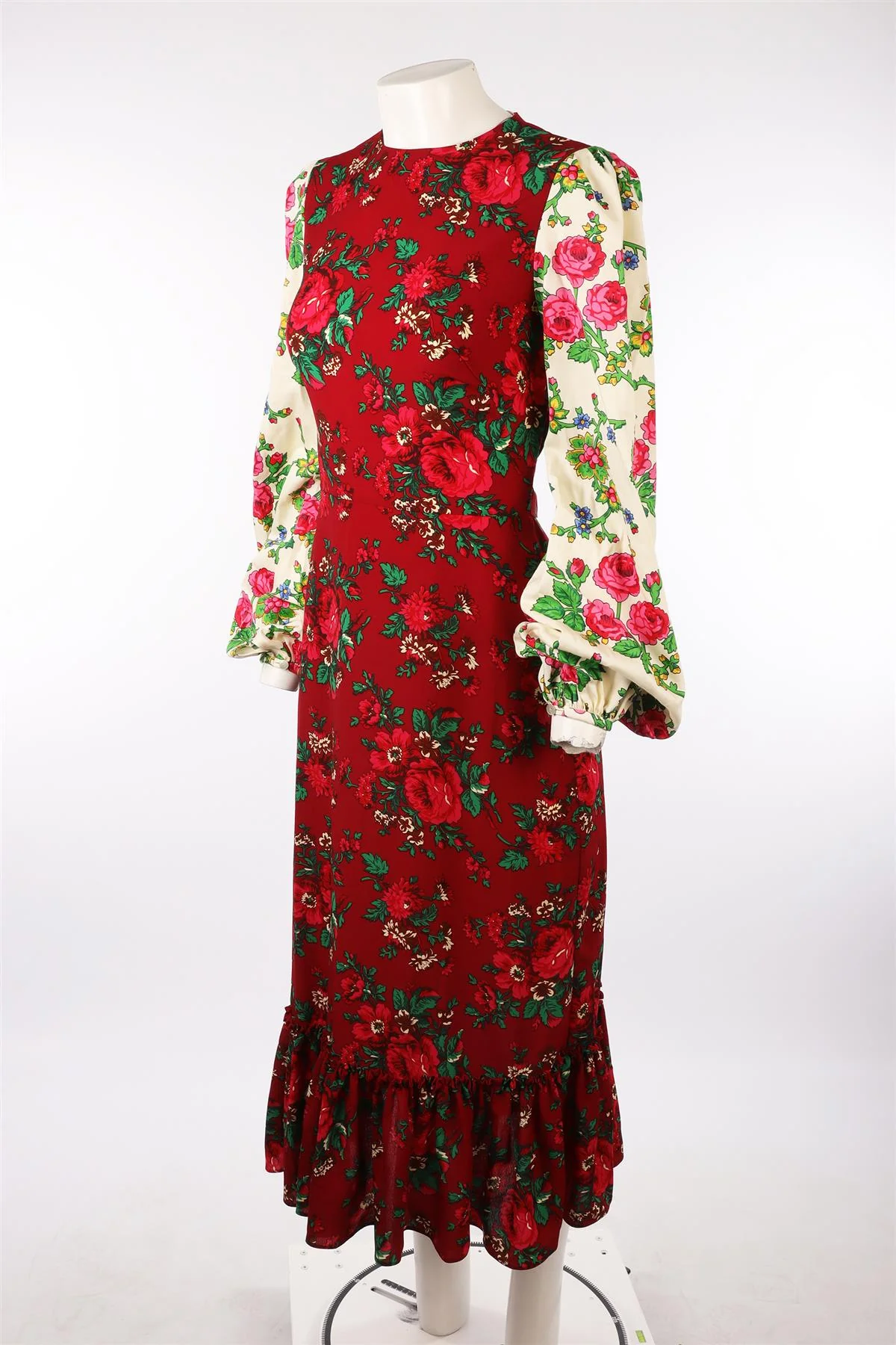 THE VAMPIRE'S WIFE RED CREPE MAXI DRESS UK 12 - Image 3