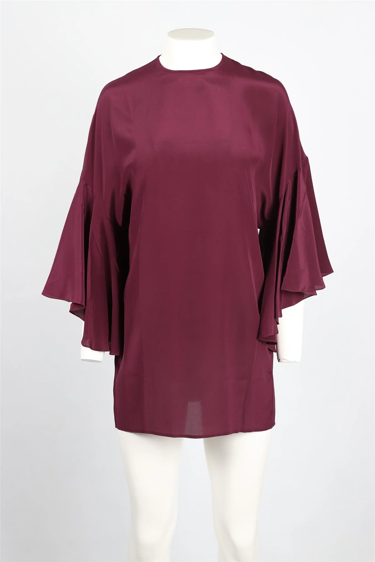 THÉA PURPLE SILK MINI DRESS SMALL - Image 2