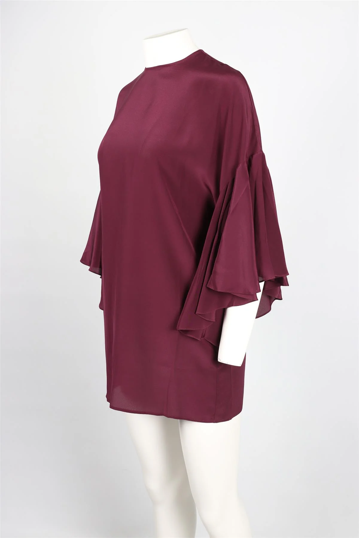 THÉA PURPLE SILK MINI DRESS SMALL - Image 3