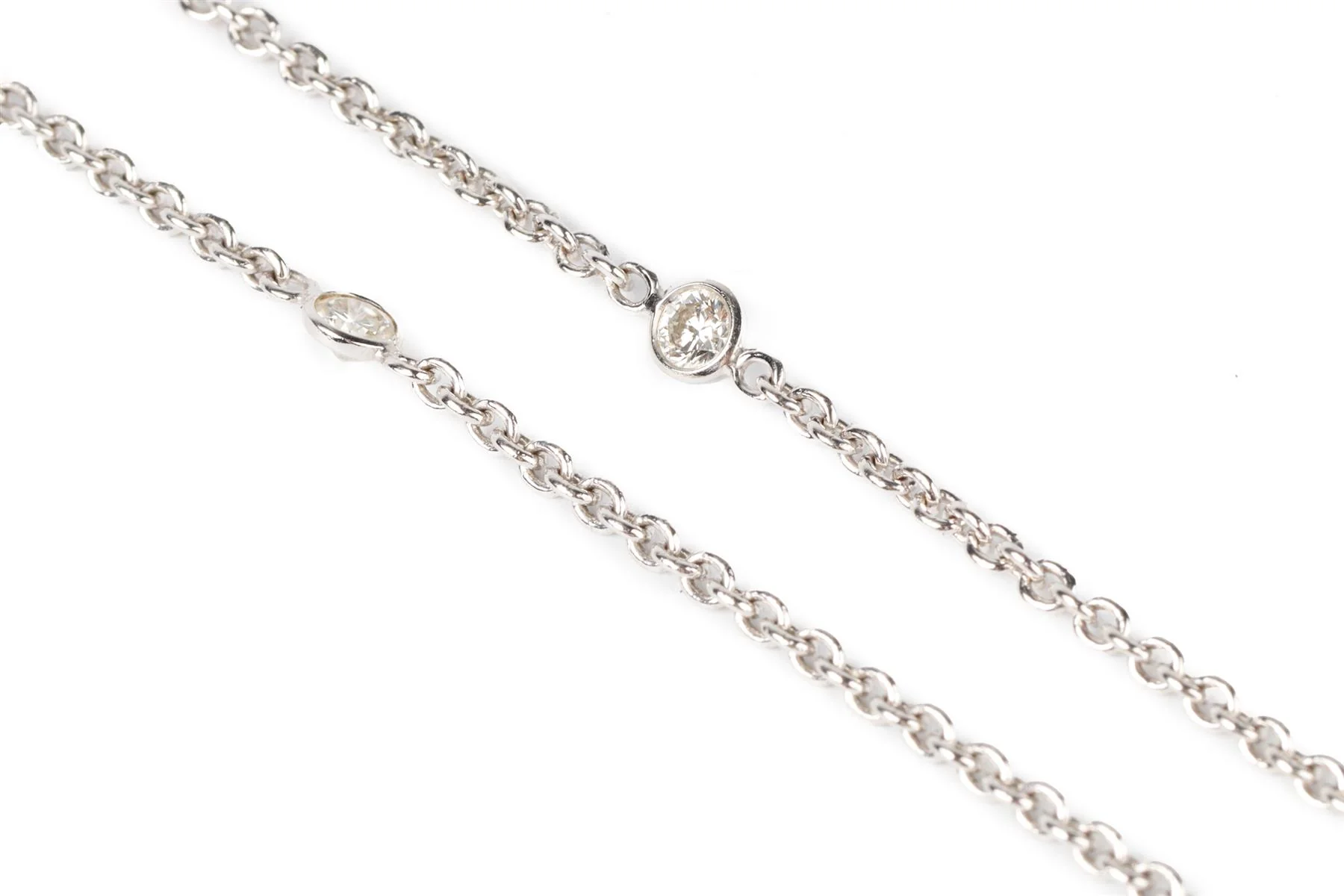 THEO FENNELL 18K WHITE GOLD AND DIAMOND CHAIN NECKLACE - Image 3