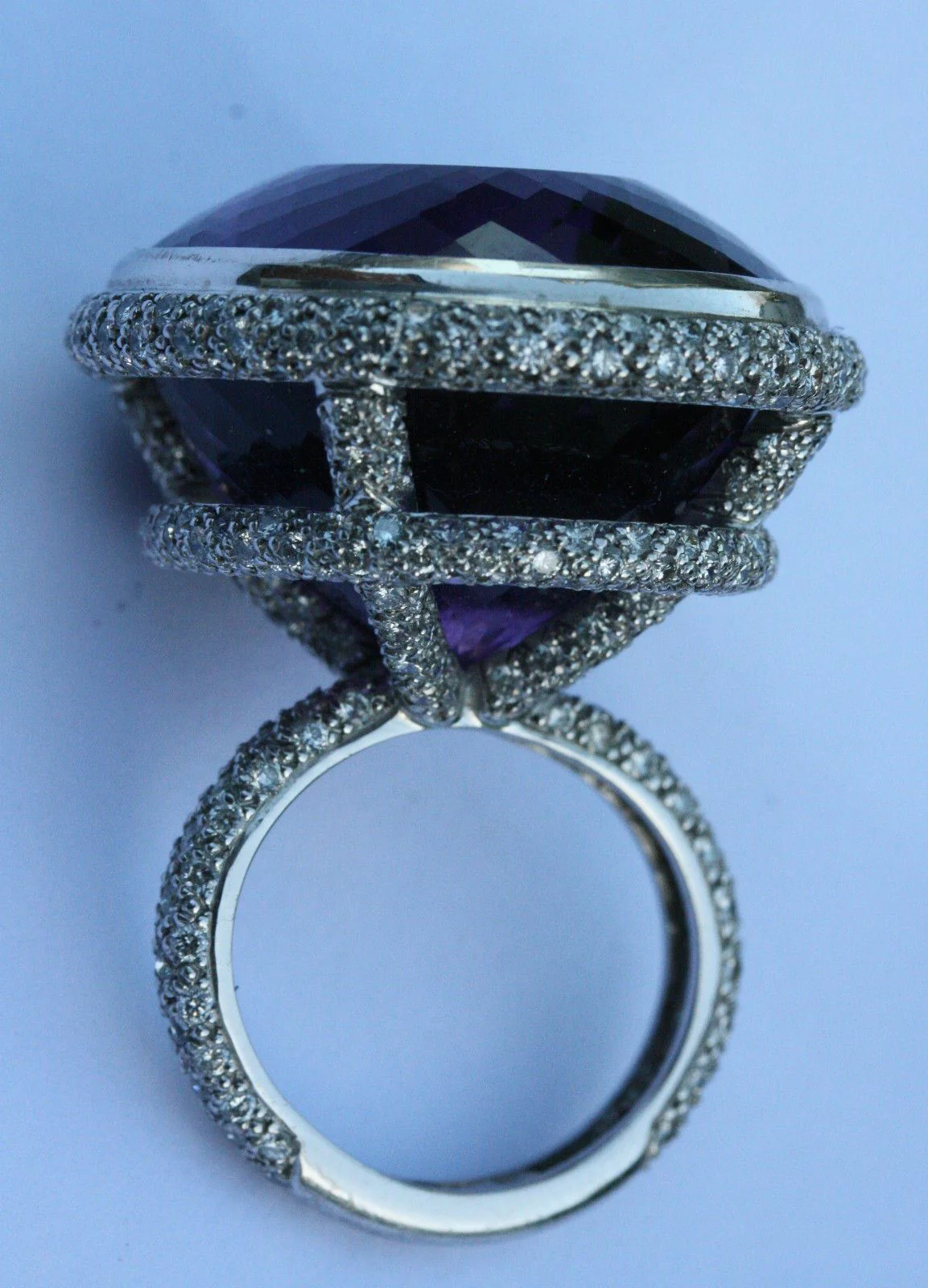 THEO FENNELL AMETHYST AND DIAMOND WHITE GOLD RING - Image 2