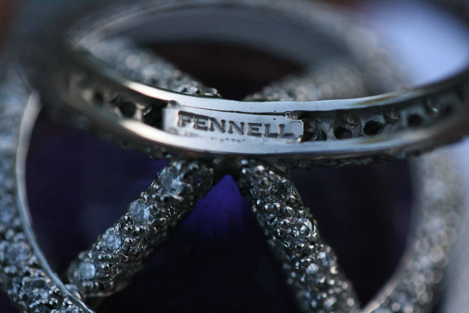 THEO FENNELL AMETHYST AND DIAMOND WHITE GOLD RING - Image 6