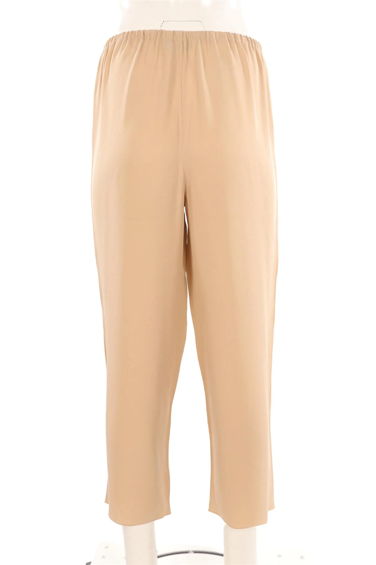 THEORY BEIGE SILK WIDE LEG PANTS SMALL - Image 2