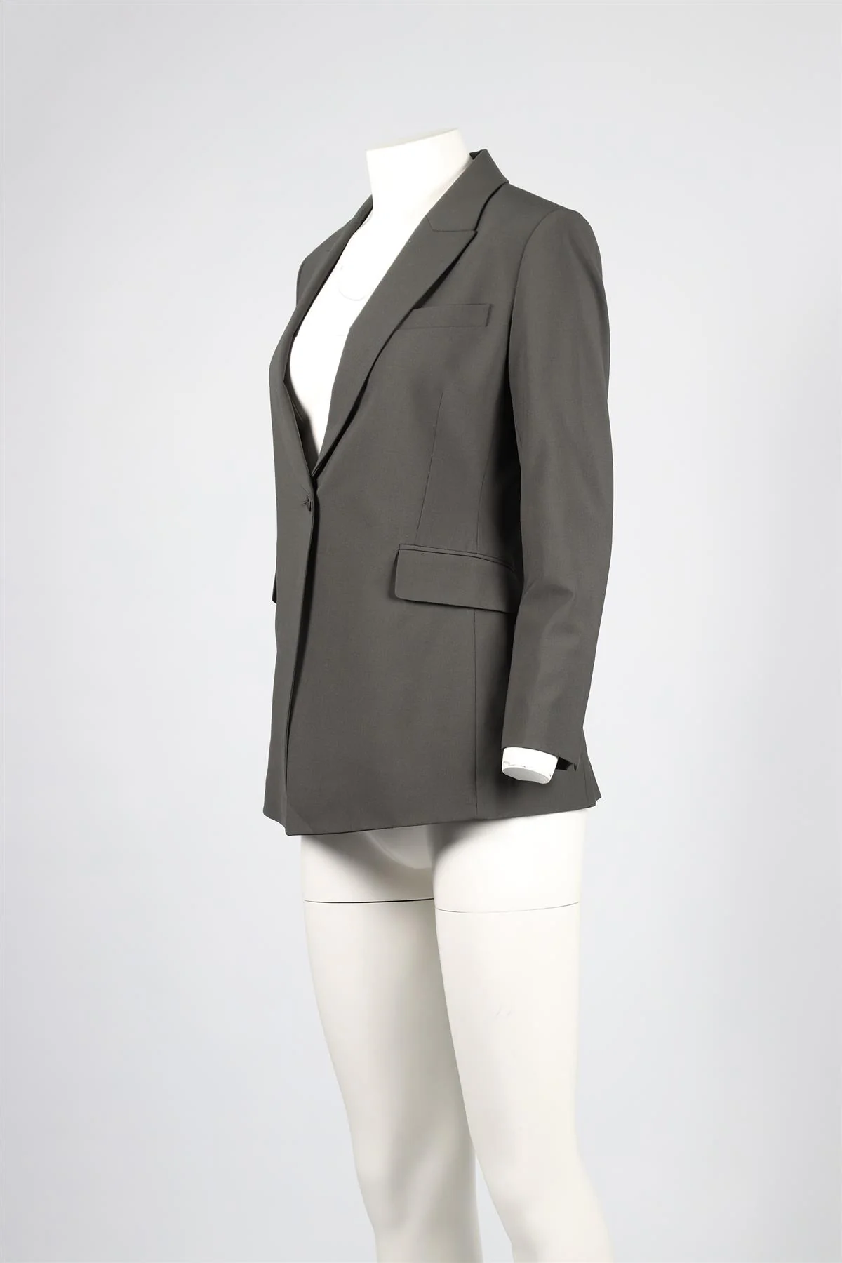 THEORY GREEN WOOL BLEND BLAZER US 6 UK 10 - Image 3