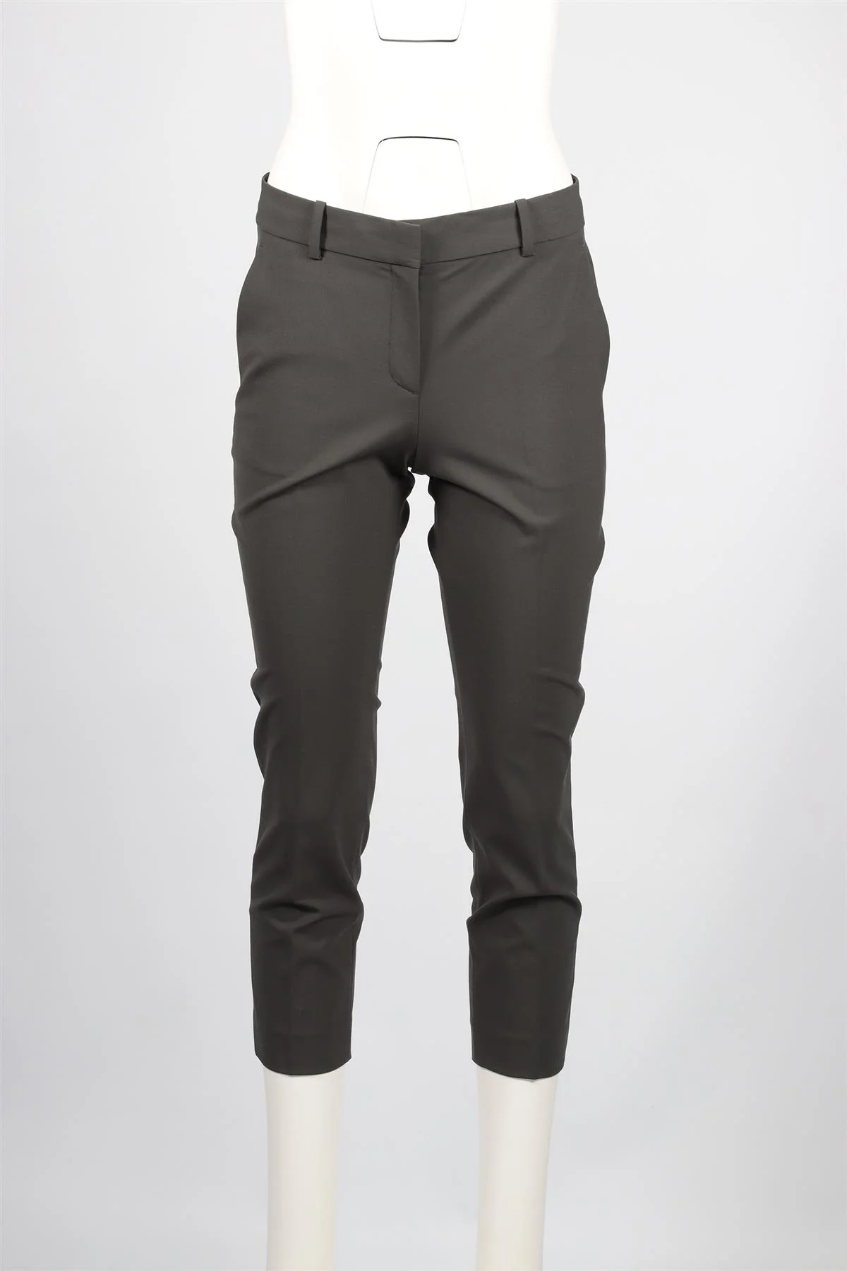 THEORY GREEN WOOL BLEND PANTS US 4 UK 8 - Image 2