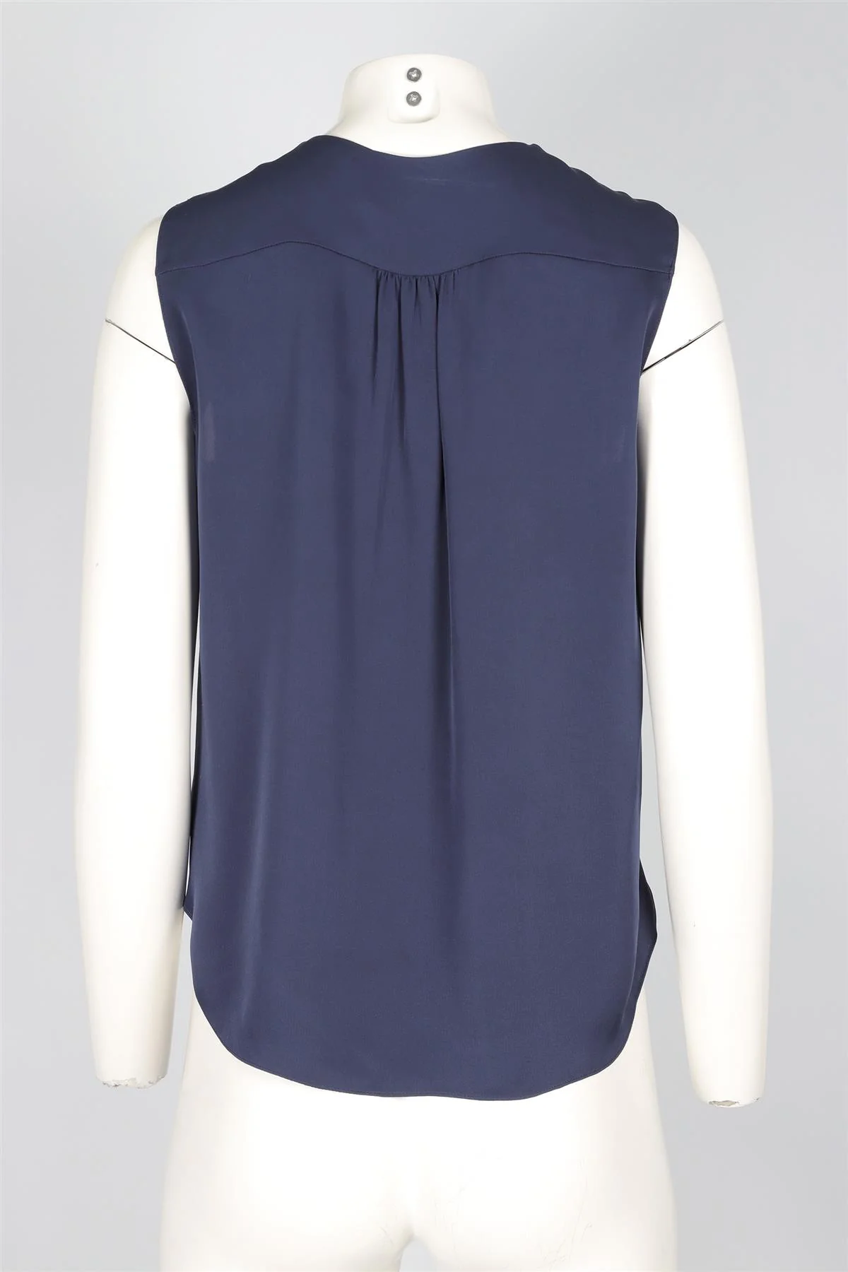 THEORY NAVY SILK TOP SMALL - Image 4