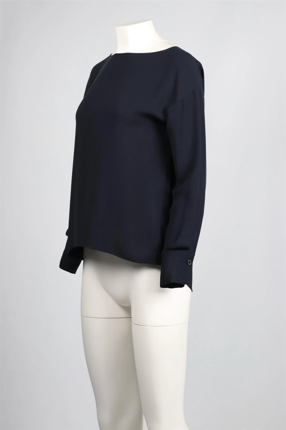 THEORY NAVY SILK TOP XSMALL - Image 3