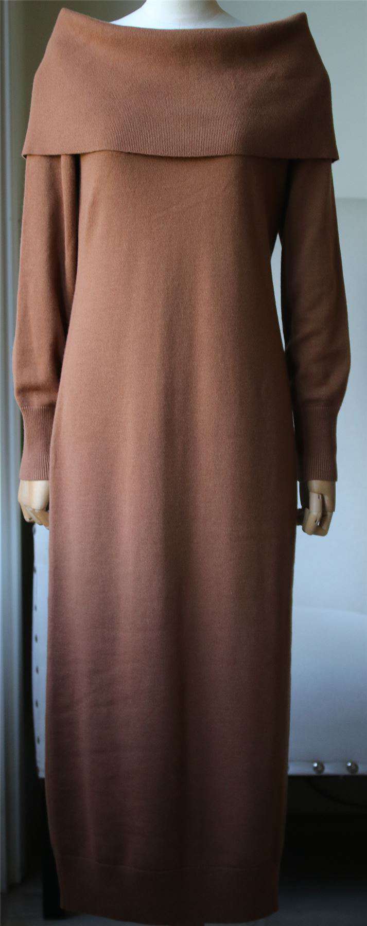 THEORY OFF THE SHOULDER MERINO WOOL MIDI DRESS MEDIUM - Image 3
