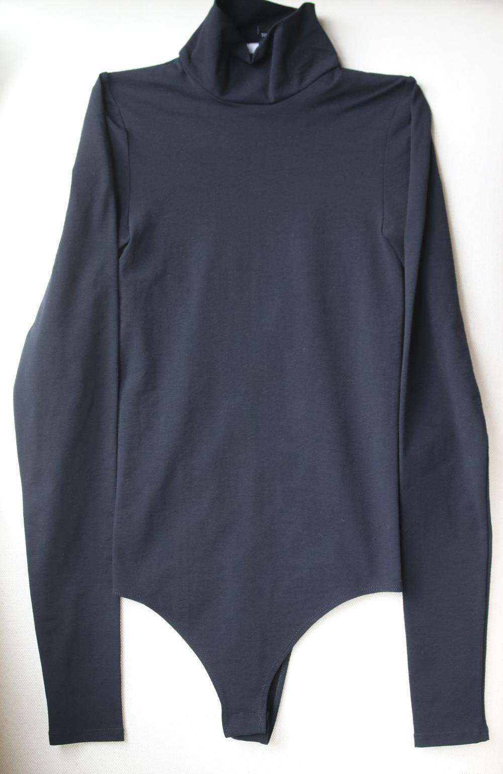 THEORY TACE STRETCH JERSEY TURTLENECK BODYSUIT ONE SIZE - Image 2