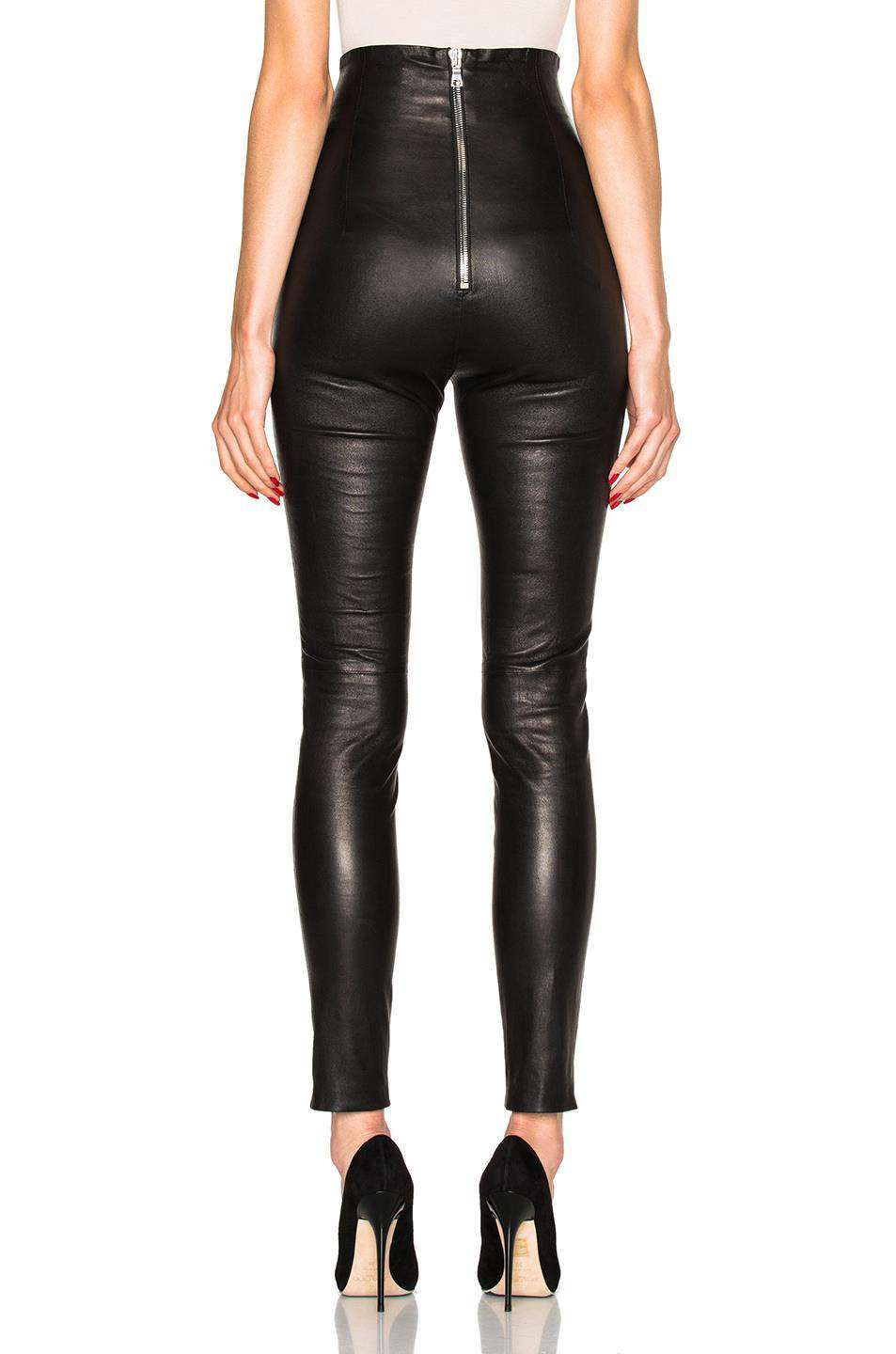 THEPERFEXT JESSICA HIGH WAISTED LEATHER LEGGINGS XSMALL - Image 2