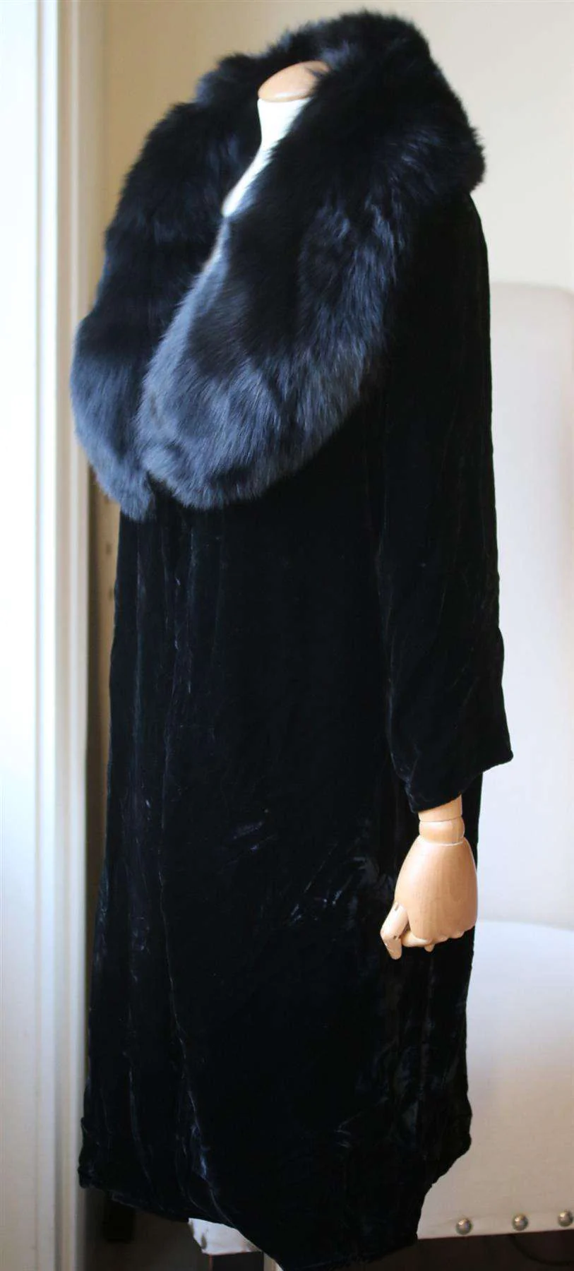 THEPERFEXT PENELOPE FUR AND VELVET COAT XSMALL - Image 3