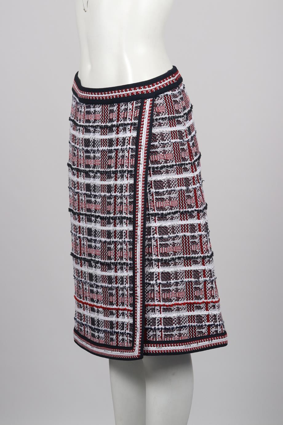 THOM BROWNE CHECKED COTTON BLEND MIDI SKIRT IT 42 UK 10 - Image 3