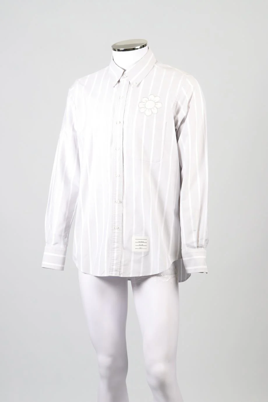 THOM BROWNE MEN'S STRIPED COTTON SHIRT LARGE - Image 3