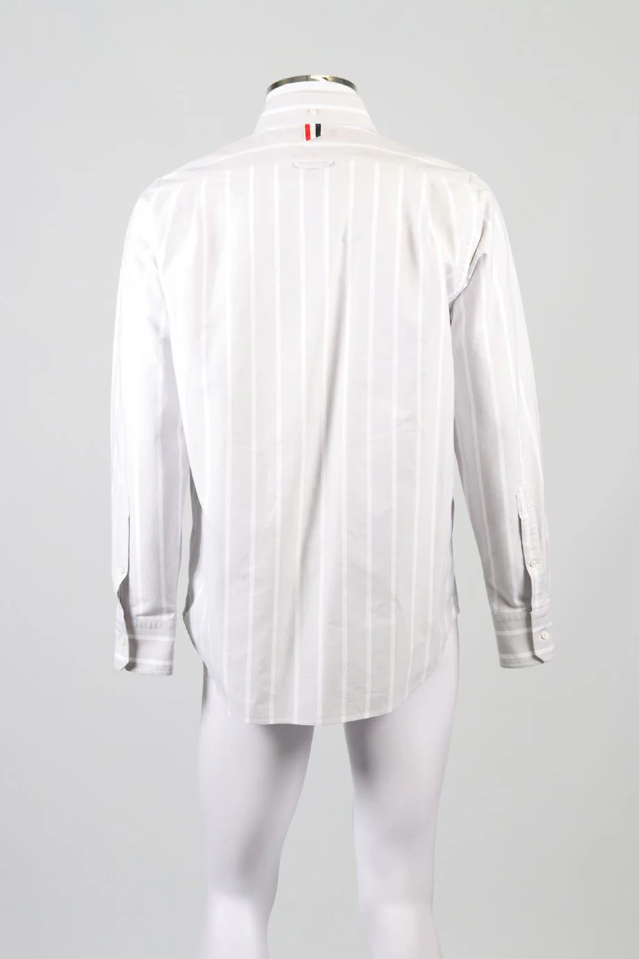 THOM BROWNE MEN'S STRIPED COTTON SHIRT LARGE - Image 4