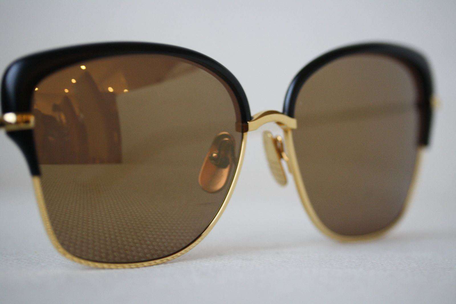 THOM BROWNE TB 201 B GOLD AND BLACK SUNGLASSES - Image 9