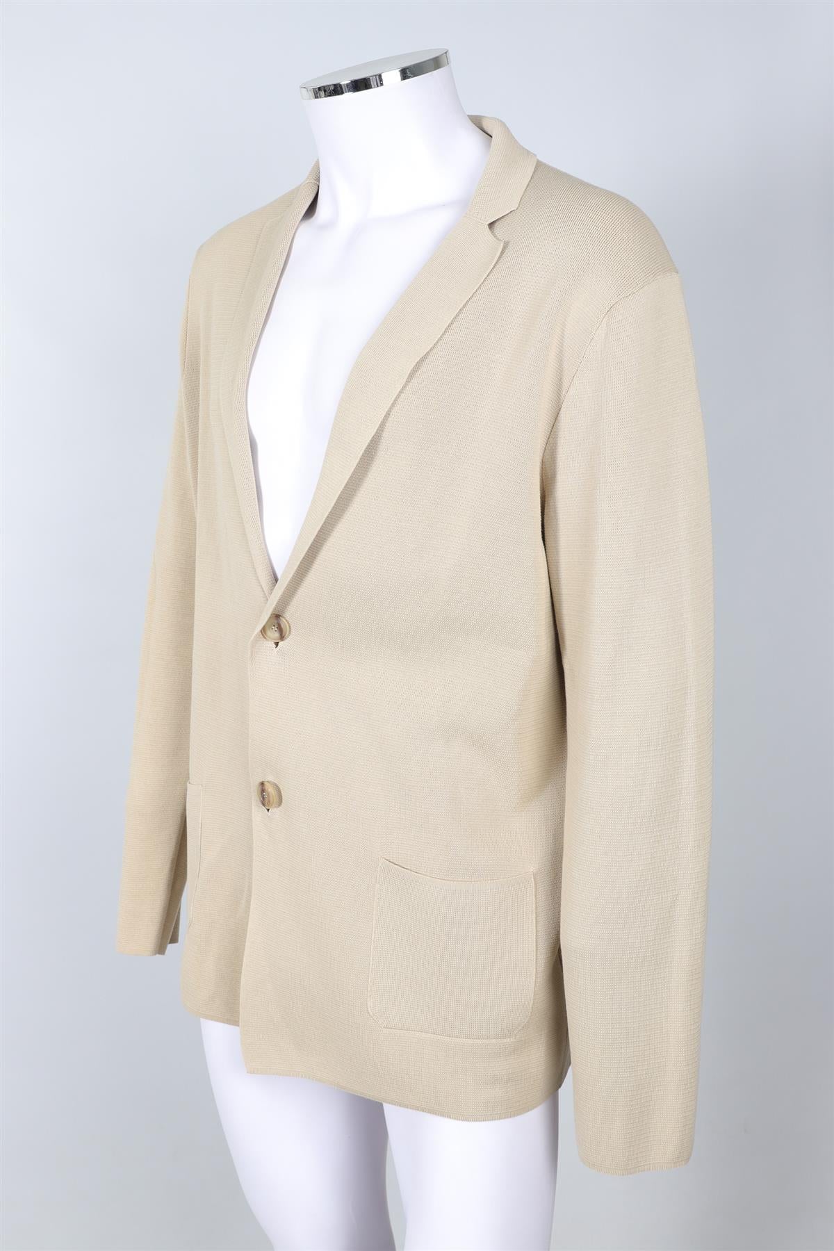 THOM SWEENEY BEIGE MEN'S COTTON CARDIGAN XLARGE - Image 3